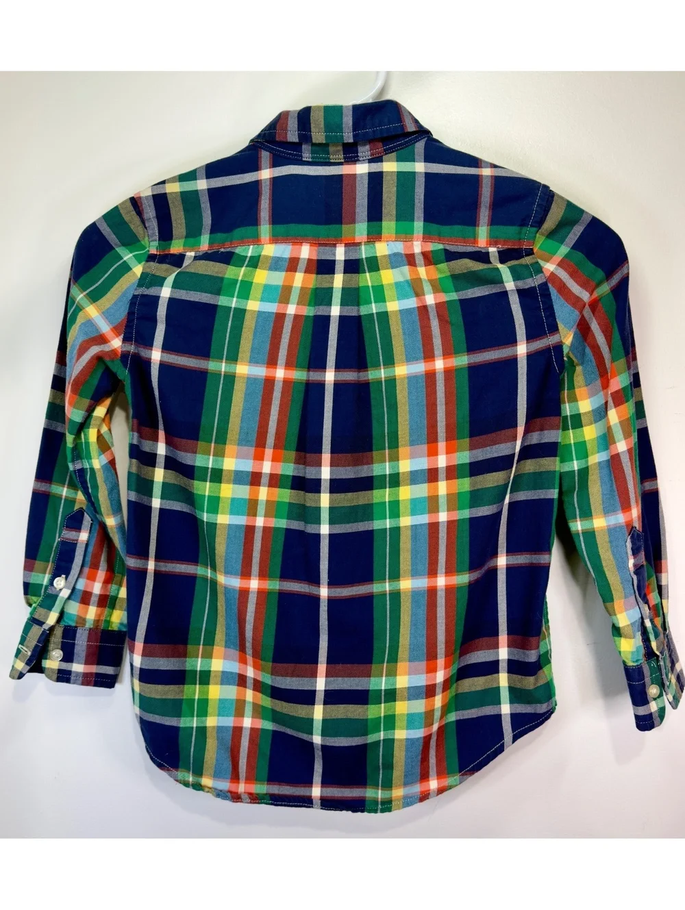 Ralph Lauren Boys' Size 6 Multicolor Plaid Cotton Button-Down Shirt